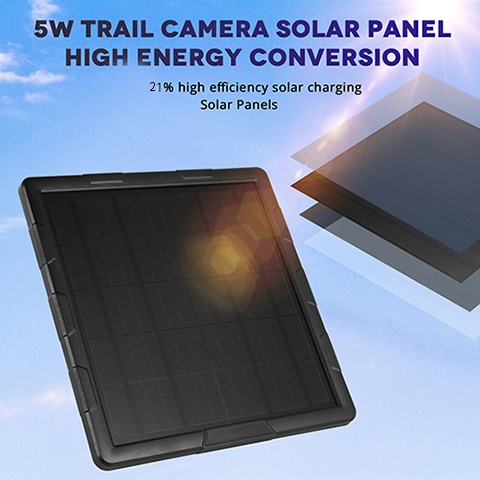 Solar Paneele für alle Wildkameras / 12V/6V mit 10.000mAh eingebautem Akku