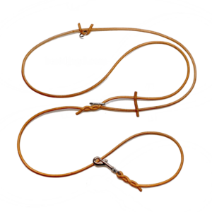 Umhängeleine Rundleder mit Karabiner