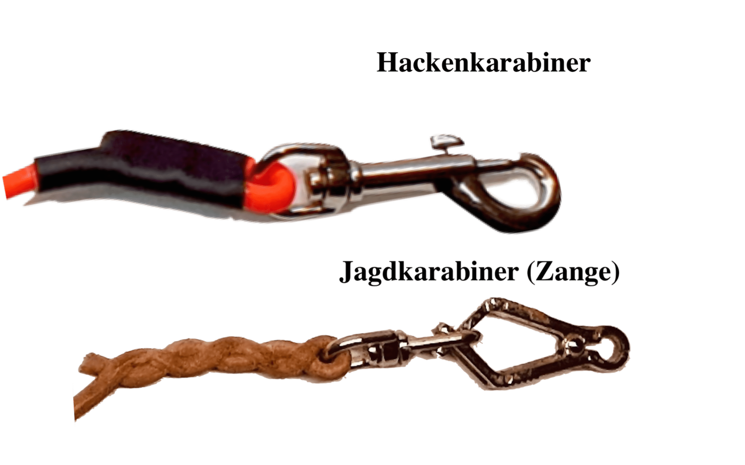 Handleine Rundleder mit Karabiner – Bild 3