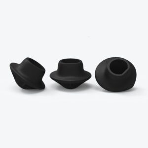 Schwarze Original Walkstool Ersatz-Gummifüße für den Comfort Dreibeinhocker